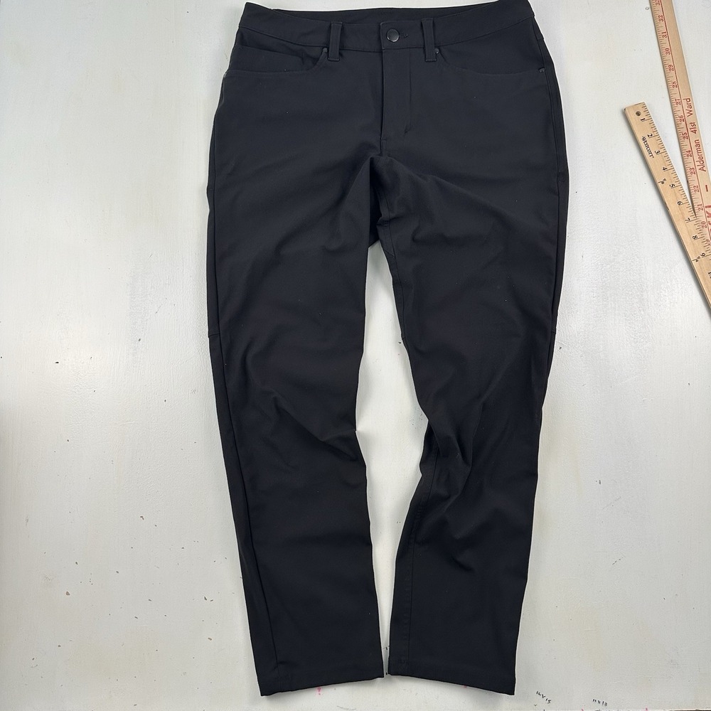 Lululemon ABC Slim‎ Warpstreme Pants Men 30x28 Black Stretch Performance LM5AD8S - Picture 5 of 9